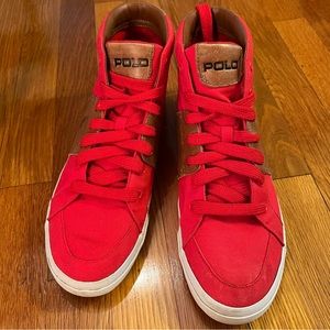 Like new! Men’s Ralph Lauren High Top Sneakers